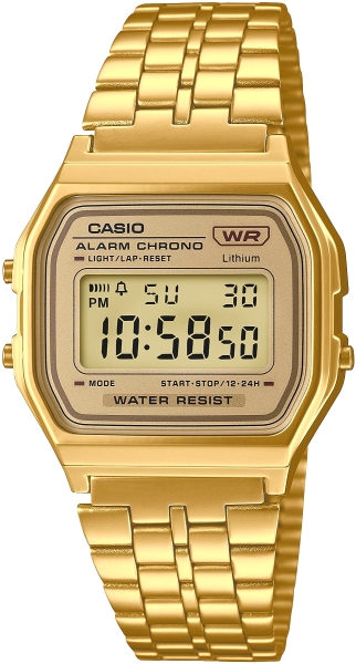 Zegarek unisex Casio Vintage A158WETG-9AEF złoty, stalowa bransoleta kolor —