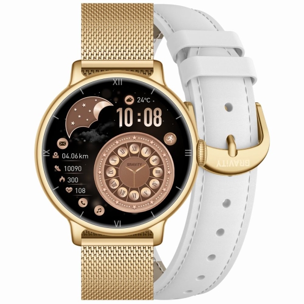 Smartwatch Gravity Złoty Bransoleta + Pasek GT33-2 kolor —