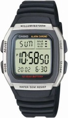 Zegarek męski Casio W-96H-1AVDF CA0265 czarny pasek, wodoszczelność 5 BAR kolor —