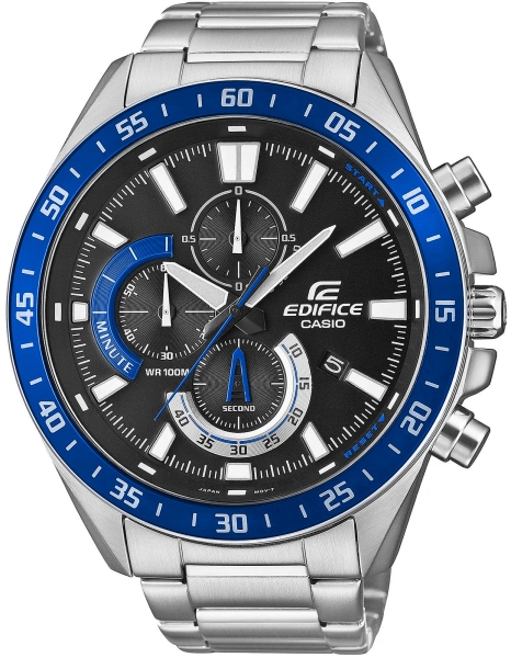 Zegarek męski Casio Edifice EFV-620D-1A2VUEF stalowa bransoleta, wodoszczelność 10 bar kolor —