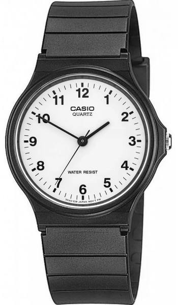 Zegarek damski Casio MQ-24-7BLLEG biała tarcza, silikonowy pasek kolor —