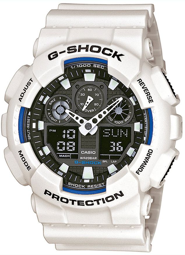 Zegarek męski Casio G-Shock GA-100B-7AER na pasku z tworzywa, wodoszczelność 20 bar
