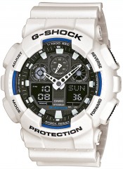 Zegarek męski Casio G-Shock GA-100B-7AER na pasku z tworzywa, wodoszczelność 20 bar kolor —